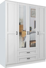 Skandynawska białą szafa czterodrzwiowa N7-A08