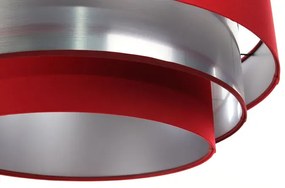 Czerwono-srebrna elegancka lampa wisząca nad stół - S458-Fina