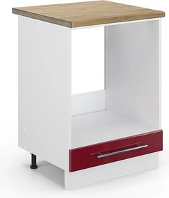 Szafka kuchenna bordowa czerwień wysoki połysk 60x60x82 fame-line