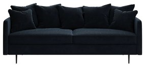 Granatowa aksamitna sofa Ghado Esme, 214 cm