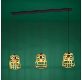 Eglo 390153 - Żyrandol na lince MONTEZUELO 3xE27/40W/230V bambus