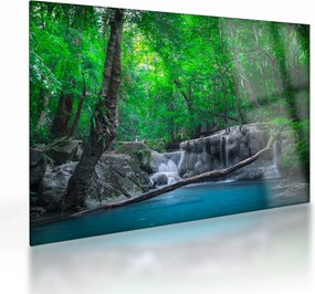 Obraz na szkle - Wodospad Erawan, Kanchanaburi, Tajlandia (70x50 cm)