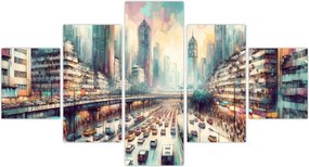 Obraz - Życie w wielkim mieście (125x70 cm)