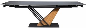Stół rozkładany GENESIS 160(220)x90 czarny marmur/jesion SIGNAL