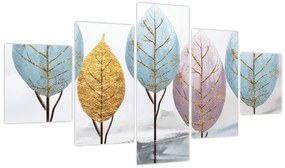 Obraz - Designowe drzewa (125x70 cm)