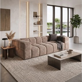 RUBI – sofa 3-osobowa z funkcją spania 150x202 cm, tkanina Anthology 4 beżowa