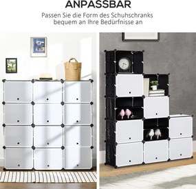 System szafek na buty HOMCOM z 12 kostkami do przechowywania butów