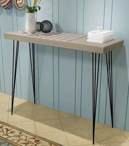 Szara konsola ze stalowymi nogami - Lexti