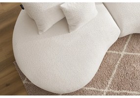 Biała sofa z materiału bouclé 260 cm Saint-Germain – Bobochic Paris