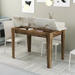 Stół do jadalni Kiev White and Walnut