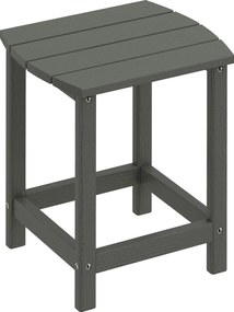 Outsunny Stolik ogrodowy, wodoodporny stolik balkonowy z HDPE, stolik jadalniany na zewnątrz, stolik campingowy do ogrodu, na taras, na balkon, 48 x 37 x 46 cm, szary | Aosom PL