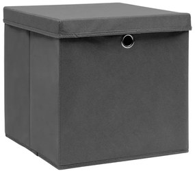 Komplet szary 4 zamykanych pudełek D5-B81