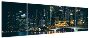 Obraz Singapuru nocą (170x50 cm)