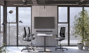 Obrotowy hoker do biura z siatkowym oparciem X-Line Counter Swivel Chair Mesh