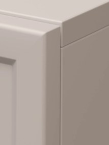 Komoda Lorini 200 cm czterodrzwiowa - kaszmir / czarne uchwyty T-bar
