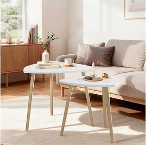 Stolik kawowy biały/sonoma 60x60x50 twino