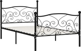 Czarne metalowe łóżko rustykalne 90x200 cm N2-N63