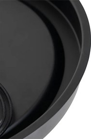 Klasyczna lampa sufitowa czarna z opalowym szkłem 35 cm IP44 - Nohmi