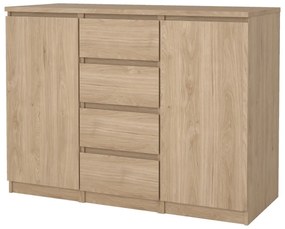 Komoda w dekorze dębu w naturalnym kolorze 121x91x50 cm Naia – Tvilum