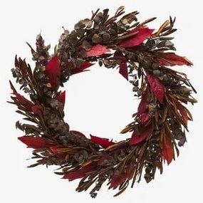 Dekoracyjna Świąteczna Korona Ø45 Cm Albalen Ruby Red - Sklum
