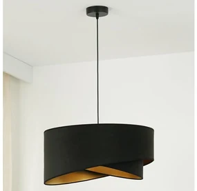 LED Żyrandol na lince LYRA 1xE27/15W/230V czarny/złoty
