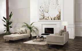 Tapicerowana sofa do salonu na wysokich nóżkach Velutto 2 os.
