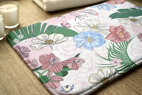 Dywanik antypoślizgowy do łazienki Dywanik antypoślizgowy do łazienki Kolorowe Kwiaty