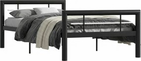 Czarne metalowe łózko w stylu loftowym 90 x 200 cm S1-T12
