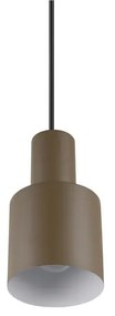 Ciemnobrązowa lampa wisząca z metalowym kloszem ø 12 cm Agudo – Trio