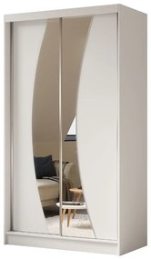 Szafa przesuwna - Foks 120 cm, biały mat