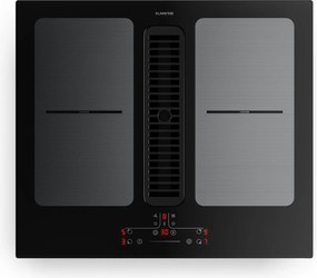 Klarstein Full House 60cm 4 Strefy Gotowania Płyta Indukcyjna z Okapem Czarny