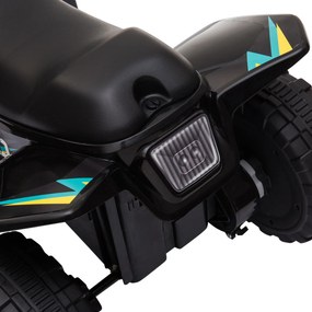 HOMCOM Quad elektryczny 6V dla dzieci z funkcją przód/tył dla dzieci 1,5-3 lata do 20 kg Schwarz | Aosom PL