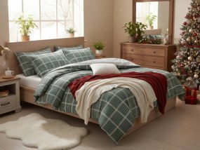 PrzytulneMieszkanie.pl PrzytulneMieszkanie.pl Pościel z bawełny Renforcé FIOREA zielona Rozmiar pościeli: 70 x 90 cm | 140 x 200 cm