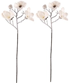 Zestaw kwiatów Magnolia, 2 szt., białe z opadem śniegu