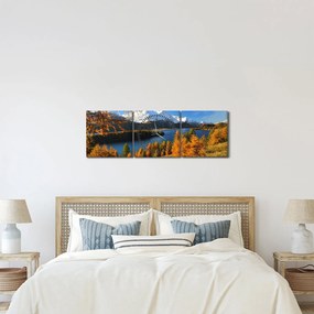 Obraz - Jesień w Alpach (z zegarem) (90x30 cm)