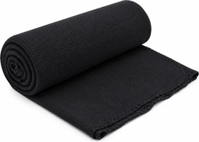 Koc fleece VELINA, czarny Rozmiar: 150 x 200 cm