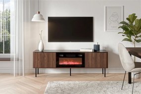 Stolik pod telewizor 150 cm z kominkiem Solano RTV-1 Halmar, orzech