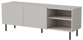 PAXOS RTV-1 TV stolik RTV 150 cm,kaszmirowy nowoczesny ryflowane fronty