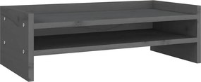 Szara sosnowa podstawka pod monitor H4-B99