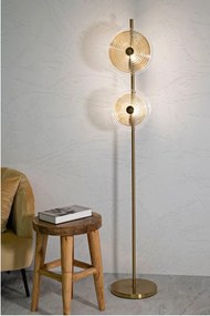 Lampa stojąca w kolorze złota ze szklanym kloszem (wysokość 170 cm) Venice – Mauro Ferretti