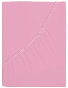PrzytulneMieszkanie.pl Prześcieradło jersey z mako bawełny LUXORA różowe 180 x 200 cm