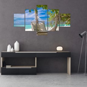 Obraz - Hamak na plaży (125x70 cm)