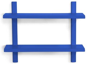 Niebieska wielopoziomowa metalowa półka 60 cm Hola – Spinder Design