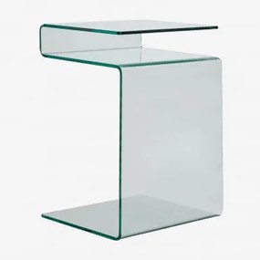 Szafka Nocna 40x35 Cm Z Szkła Diora Transparent - Sklum
