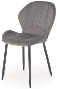 Krzesło tapicerowane K538 VELVET szare HALMAR