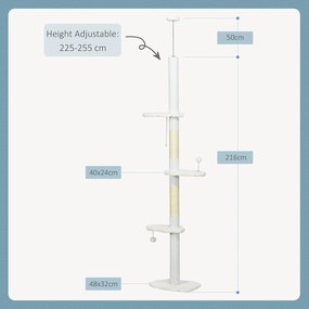 PawHut Drzewko dla kota z zabezpieczeniem