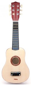 Viga drewniana gitara dla dzieci naturalna 21 cali 6 strun