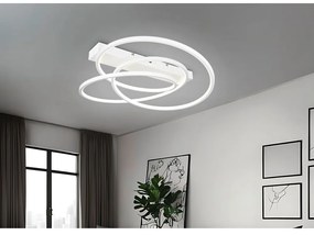 Biała lampa sufitowa LED ze ściemniaczem 49x64 cm Darvin – Trio