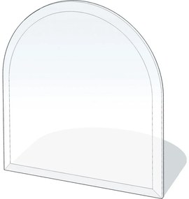 Szkło pod piec 800x800x8 mat. półłuk