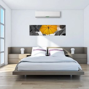 Obraz żółtego parasola (170x50 cm)